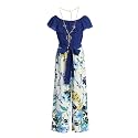 iGirlDress Girls Wide Leg Off Shoulder Elegant High Waist Rompers Palazzo Pants Trousers Jumpsuits USA 4-14