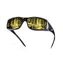 IGnaef Fit Over Night Vision Driving Glasses for Men Women, Anti Glare Polarized Yellow Nighttime Glasses IF0311