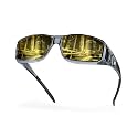 IGnaef Fit Over Night Vision Driving Glasses for Men Women, Anti Glare Polarized Yellow Nighttime Glasses IF0311