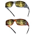 IGnaef Fit Over Night Vision Driving Glasses for Men Women