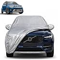 ignis 100% Waterproof Car Cover | Dustproof Sun Protection Cover | Soft Cotton Lining | Triple Stitched | Mirror Pocket | Antenna Pocket | All Weather Body Cover (Silver with Yellow Piping)