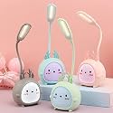 Cute Cartoon Desk Lamps for Study Table, USB Rechargeable, Warm White Lamp Light &amp; RGB Color Night Light - 3 Modes, Eye Protection Lamps for Children (Cute Kids Lamp, Multicolour)