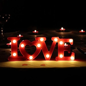 ignitate love shaped marquee sign night lights battery operated led lamp for desk table wall dcor baby nursery lamp 10 led bulbs warm white light red