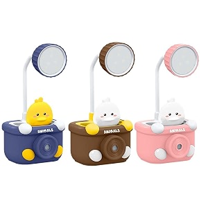 pencil sharpener 3 in 1 kids table lamp usb rechargeable study desk light with pen holder for children baby room dcor lamp assorted color cool white light