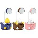 Pencil Sharpener 3 in 1 Kids Table Lamp, USB Rechargeable, Study Desk Light with Pen Holder for Children, Baby Room Décor Lamp (Assorted Color, Cool White Light)