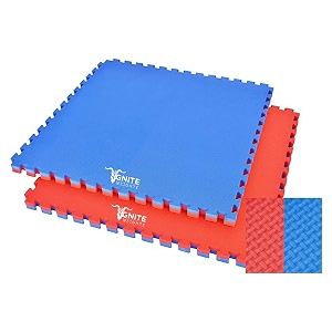 105cm x 105cm puzzle exercise gymhome eva interlocking matstiles for gym equipment exercise yogagymnastic red amp blue 25mm-10 mats