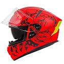 Ignyte IGN-4 Pitbull ISI/DOT Certified Full Face Graphic Helmet with Outer Anti-Fog Clear Visor and Inner Smoke Sun Shield (Large 600 MM, Glossy Fluo Watermelon Black)
