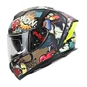 Ignyte IGN-4 Subway Surfer ISI/DOT Certified Double Visor Full Face Graphic Helmet with Outer Anti-Fog Clear Visor and Inner Smoke Sun Shield