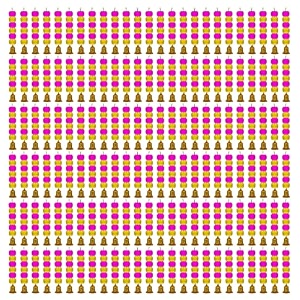 ihandikart artificial handmade 6 flower marigold super-mini garland with bell in the bottomflower decoration color yellow amp pink pack of 150 33603-150