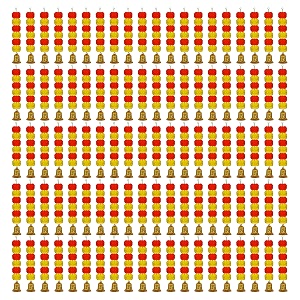 ihandikart artificial handmade 6 flower marigold super-mini garland with bell in the bottomflower decoration color yellow amp dark orange pack of 100 33604-100