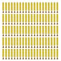 iHandikart Artificial Handmade 6 Flower Marigold Super-Mini Garland with Bell in the Bottom|Flower Decoration| Color Yellow Pack of 100 (33601-100)