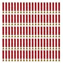 iHandikart Artificial Handmade 6 Flower Marigold Super-Mini Garland with Bell in the Bottom|Flower Decoration| Color Red Pack of 100 (33607-100)