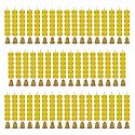 iHandikart Artificial Handmade 6 Flower Marigold Super-Mini Garland with Bell in the Bottom|Flower Decoration| Color Yellow Pack of 50 (33601-50)