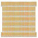 iHandikart Artificial Handmade 6 Flower Marigold Super-Mini Garland with Bell in the Bottom|Flower Decoration| Color Yellow &amp; Orange Pack of 200 (33606-200)