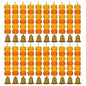 iHandikart Marigold Garland Artificial Super Mini 6 Genda Fool with Bell in the Bottom Used for Festival Decoration, Color Yellow &amp; Orange Pack of 20 (33606-20)