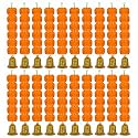 iHandikart Handmade (Pack of 20) Artificial Super Mini Marigold Hanging with Bells,Size - 14 inch Multicolor Flower Strings for Makar Sankranti, Lohri Decoration, Home Decor &amp; Housewarming (33608-20)