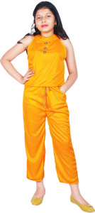 iidam solid girls jumpsuit