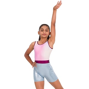 ikaanya girls unitard or biketard for gymnastics dance acrobatics or swimming ages 3-15