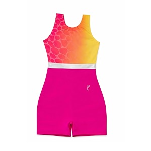 ikaanya girls unitard or biketard for gymnastics dance acrobatics or swimming ages 3-15