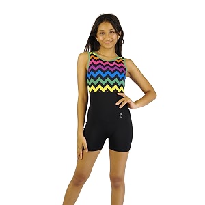 ikaanya girls unitard or biketard for gymnastics dance acrobatics or swimming ages 3-15