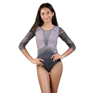 ikaanya girls or women full sleeves rhinestones leotard - ideal for gymnastics dance yoga acrobatics or performance toddlers kids adults