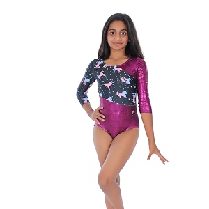 ikaanya girls or women full sleeves rhinestones leotard - ideal for gymnastics dance yoga acrobatics or performance toddlers kids adults