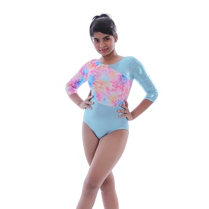 ikaanya girls or women full sleeves rhinestones leotard - ideal for gymnastics dance yoga acrobatics or performance toddlers kids adults