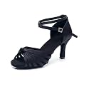 IKAANYA Women Latin Dance Shoes Sandals for Salsa, Tango, Ballroom Performance or Practice
