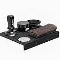 IKAPE 51MM Coffee Tamper Set Black 6 IN 1, Espresso Tool Kit for Making Perfect Shots – Tamper, Distributor, Funnel, Mat, Screen, and Towel