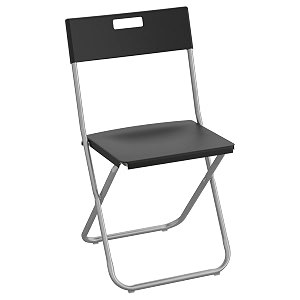 ikea gunde - folding chair black