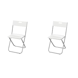 ikea tssp folding chair pack of 2width 41cm depth45cm height78 cm white
