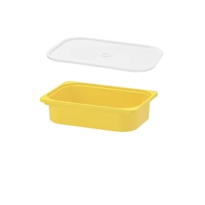 ikea tssp storage box with lid 42x30x10 yellow