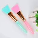 ikis 2 Pcs Soft Facial Applicator Hairless Silicone Mud Mask Brush / Silicone Face Mask Brush Silicone Mask Applicator Soft Silicone Facial Mud Mask Brushes Face Mask Beauty Tools Hairless Applicator Tool for Body Lotion Butt