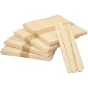 ikis Wooden Craft Stick Premium Natural Wooden Ice Cream Sticks (4.5 INCH (Pack of 100))