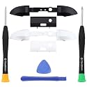 Ikpek 2 Pack Bumpers Replacement LB RB Button for Xbox Series X/S Controllers, Black + White Shoulder Trigger Buttons Top Middle Bracket for Xbox Series Controller
