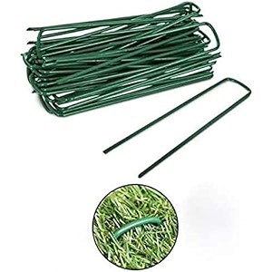 ikram traders garden pegs pins ground stakes staples spikes u shaped landscape securing nail pin lawn fabric netting matting 6inch 20pcs