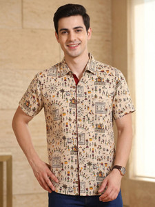 IKRASS Men Printed Casual Multicolor Shirt