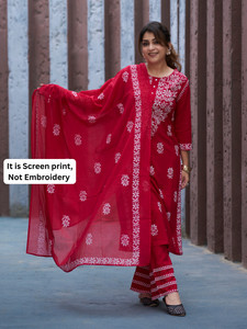 IKRASS Women Kurta Palazzo Dupatta Set