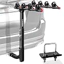 IKURAM R 4 Bike Rack Bicycle Carrier Racks Hitch Mount Double Foldable Rack for Cars, Trucks, SUV's and minivans with a 2" Hitch Receiver