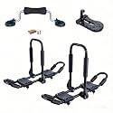 IKURAM R Iron Kayak Roof Rack Folding J-Style Universal 4-in-1-Black