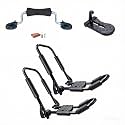 IKURAM R Iron Kayak Roof Rack Folding J-Style Universal 3-in-1-Black