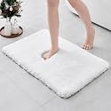 Bathroom Rugs 36" × 24" , Extra Soft Absorbent Microfiber Bath Rugs,White