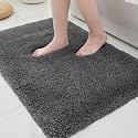 Bathroom Rugs 36" × 24" , Soft Absorbent Microfiber Bath Rugs,Dark Gray