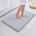 Bathroom Rugs 36" × 24" , Extra Soft Absorbent Microfiber Bath Rugs,Silver