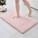 Bathroom Rugs 36" × 24" , Extra Soft Absorbent Microfiber Bath Rugs,Pink