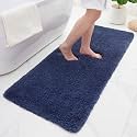 Bathroom Rugs 48" × 24" , Soft Absorbent Microfiber Bath Rugs,Navy Blue