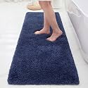 Bathroom Rugs 70" × 24" , Soft Absorbent Microfiber Bath Rugs,Navy Blue