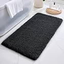 Bathroom Rugs 70" × 24" , Extra Soft Absorbent Microfiber Bath Rugs,Black
