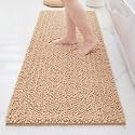 Bathroom Rugs 55x24,Extra Soft Absorbent Chenille Bath Rugs, Beige