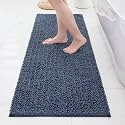 Bathroom Rugs 60x24, Soft Absorbent Chenille Bath Rugs, Light Blue